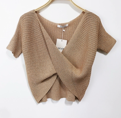 Twisted top - beige